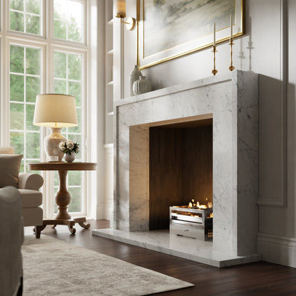 Collingham Carrara Honed Marble Fireplace 1600mm