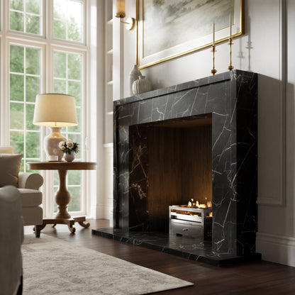 Collingham Nero Marquina Honed Marble Fireplace 1600mm