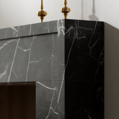 Collingham Nero Marquina Honed Marble Fireplace 1600mm