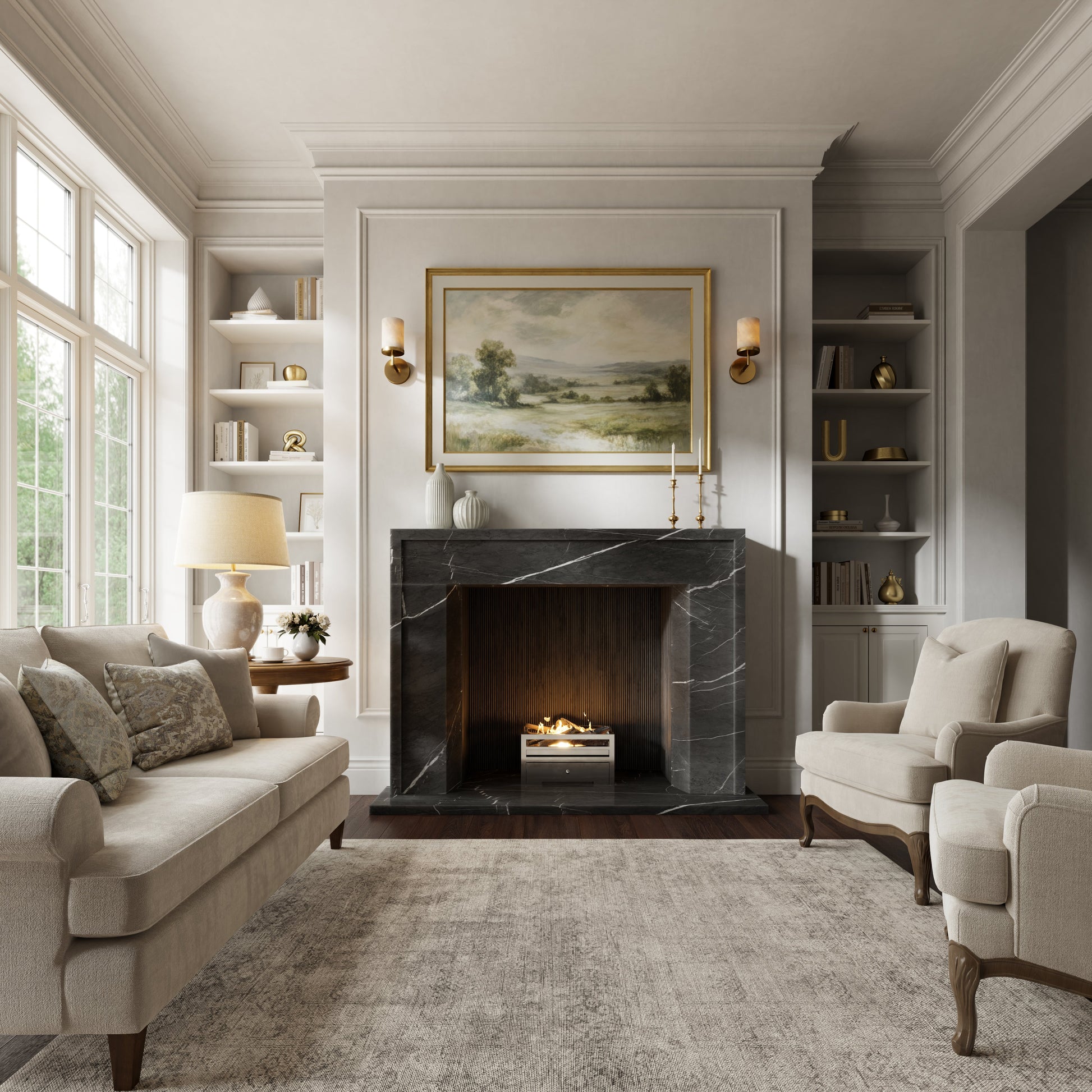 Collingham Pietra Grey Honed Marble Fireplace 1600mm