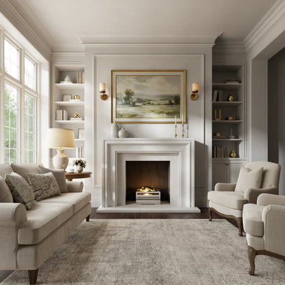 Corinthia Beige Limestone Honed Marble Fireplace 1600mm
