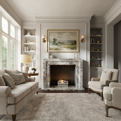 Corinthia Calacatta Viola Honed Marble Fireplace 1600mm