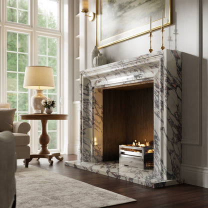 Corinthia Calacatta Viola Honed Marble Fireplace 1600mm