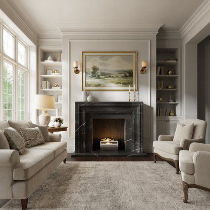 Corinthia Pietra Grey Honed Marble Fireplace 1600mm
