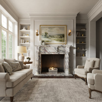 Madeleine Calacatta Viola Honed Marble Fireplace 1830mm