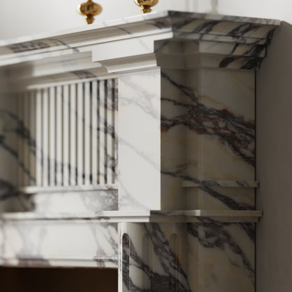Madeleine Calacatta Viola Honed Marble Fireplace 1830mm