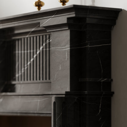Madeleine Pietra Grey Honed Marble Fireplace 1830mm