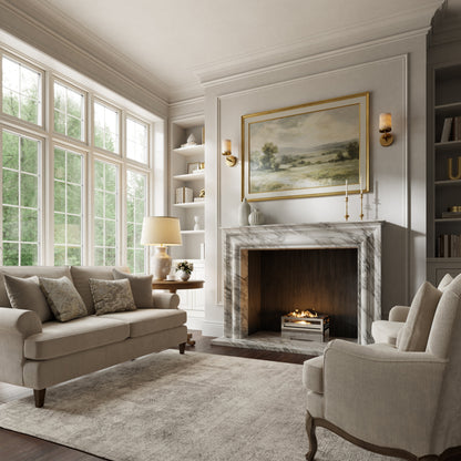 Monarch Arabescato Honed Marble Fireplace 1680mm