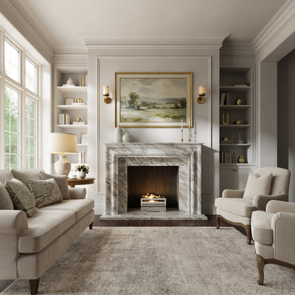 Monarch Arabescato Honed Marble Fireplace 1680mm