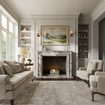 Monarch Calacatta Viola Honed Marble Fireplace 1680mm