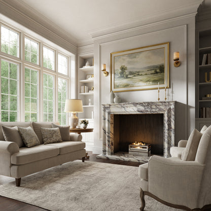 Monarch Calacatta Viola Honed Marble Fireplace 1680mm