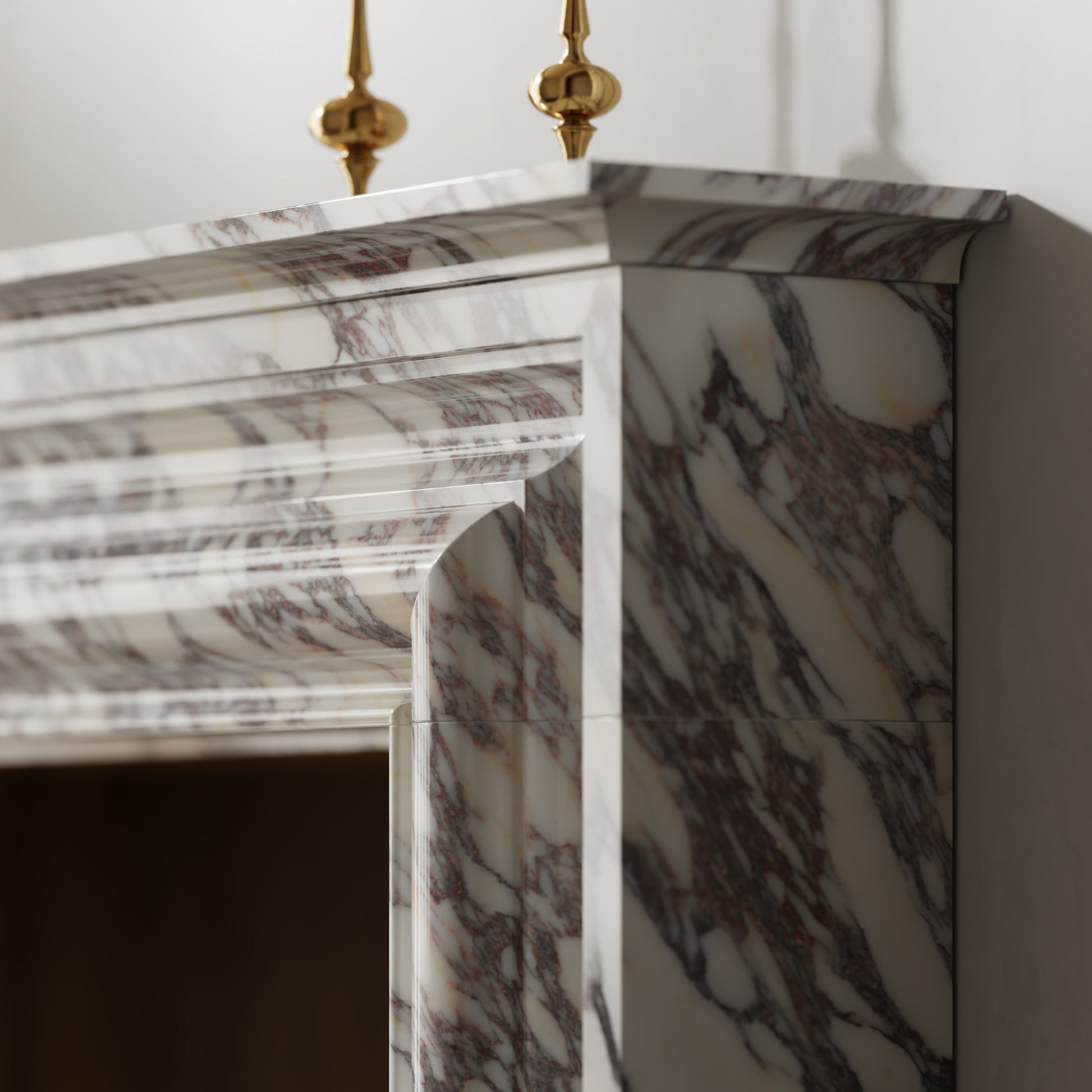 Monarch Calacatta Viola Honed Marble Fireplace 1680mm