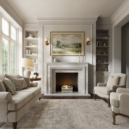 Monarch Carrara Honed Marble Fireplace 1680mm