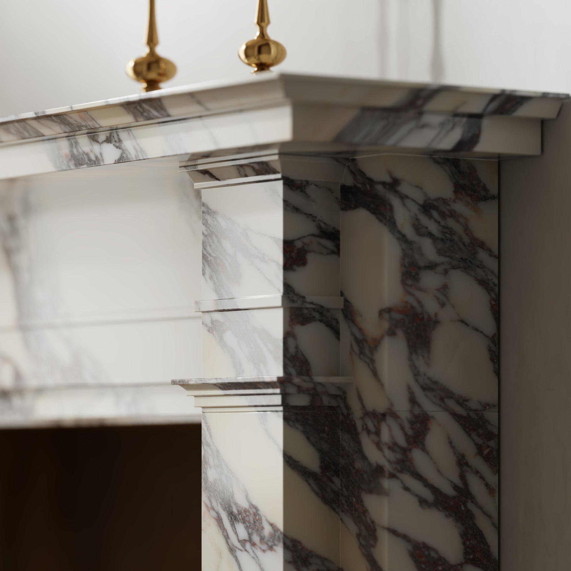 Renais Calacatta Viola Honed Marble Fireplace 1900mm