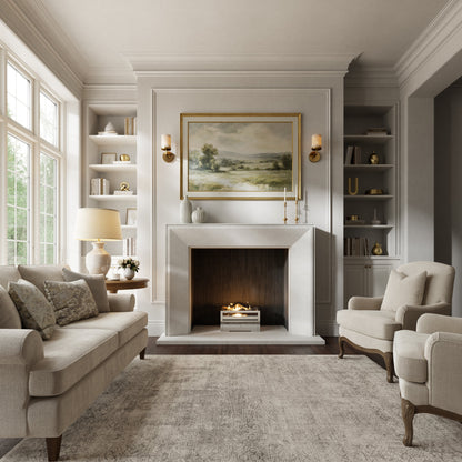 Reve Beige Limestone Honed Marble Fireplace 1600mm