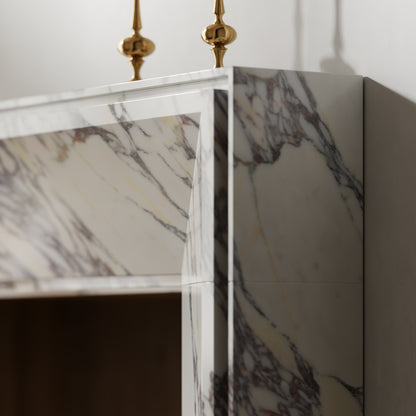 Reve Calacatta Viola Honed Marble Fireplace 1600mm