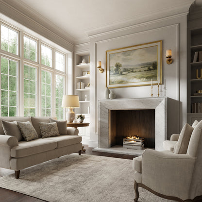 Reve Carrara Honed Marble Fireplace 1600mm