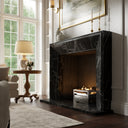 Reve Nero Marquina Honed Marble Fireplace 1600mm