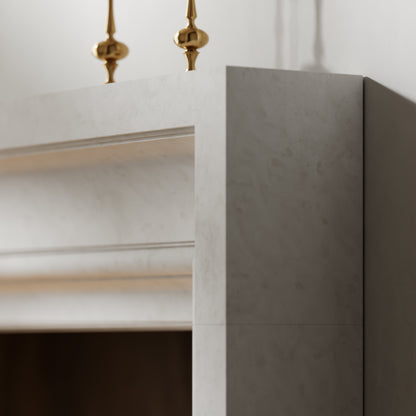 Valois Beige Limestone Honed Marble Fireplace 1700mm