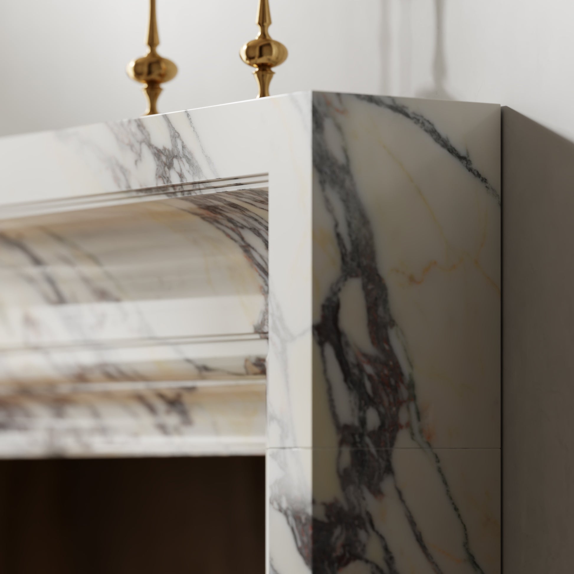 Valois Calacatta Viola Honed Marble Fireplace 1700mm