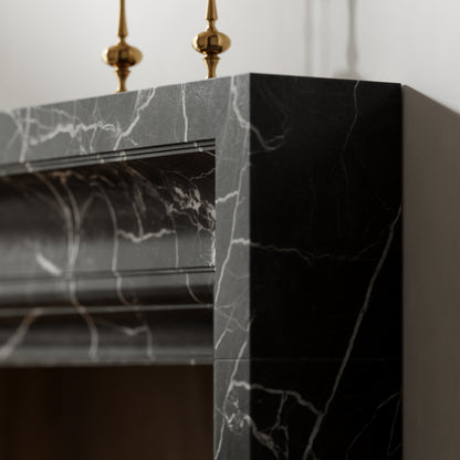 Valois Nero Marquina Honed Marble Fireplace 1700mm