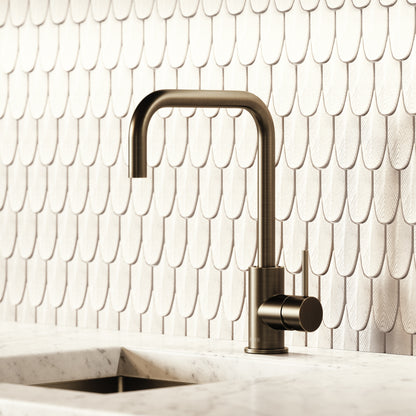 Flow Single Lever Kitchen Mixer Tap Brushed Bronze