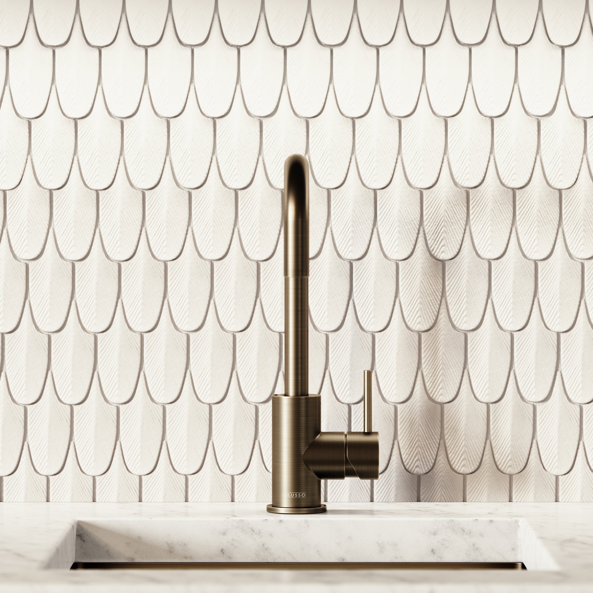 Flow Single Lever Kitchen Mixer Tap Brushed Bronze