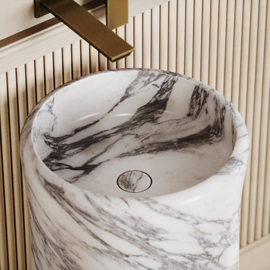 Grandeur Arabescato Marble Freestanding Basin 400mm