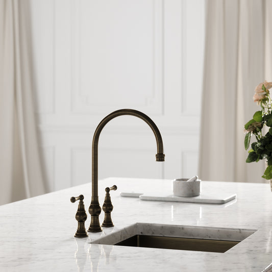 Grantley 3-Hole Traditional Kitchen Tap Brushed Bronze