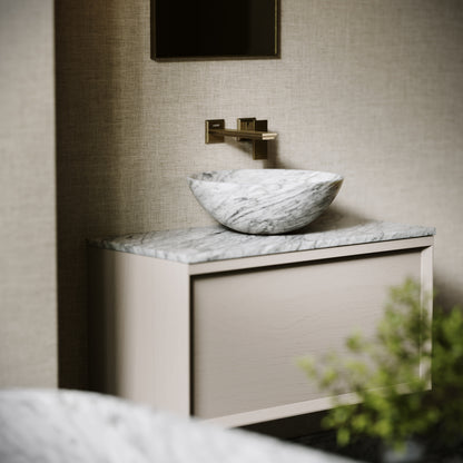 Italia Carrara Marble Countertop Basin 400mm
