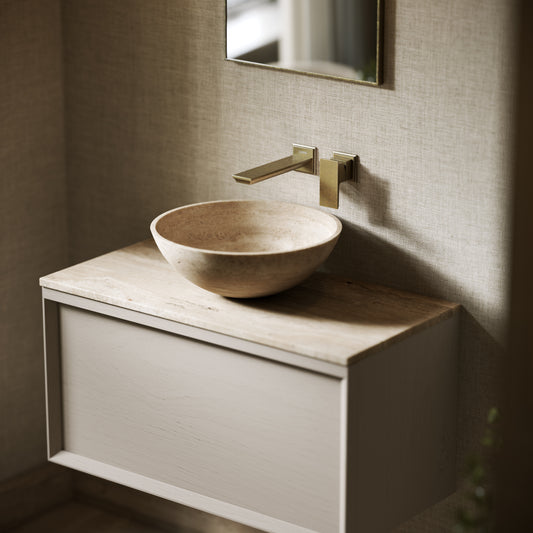 Italia Travertine Stone Countertop Basin 400mm