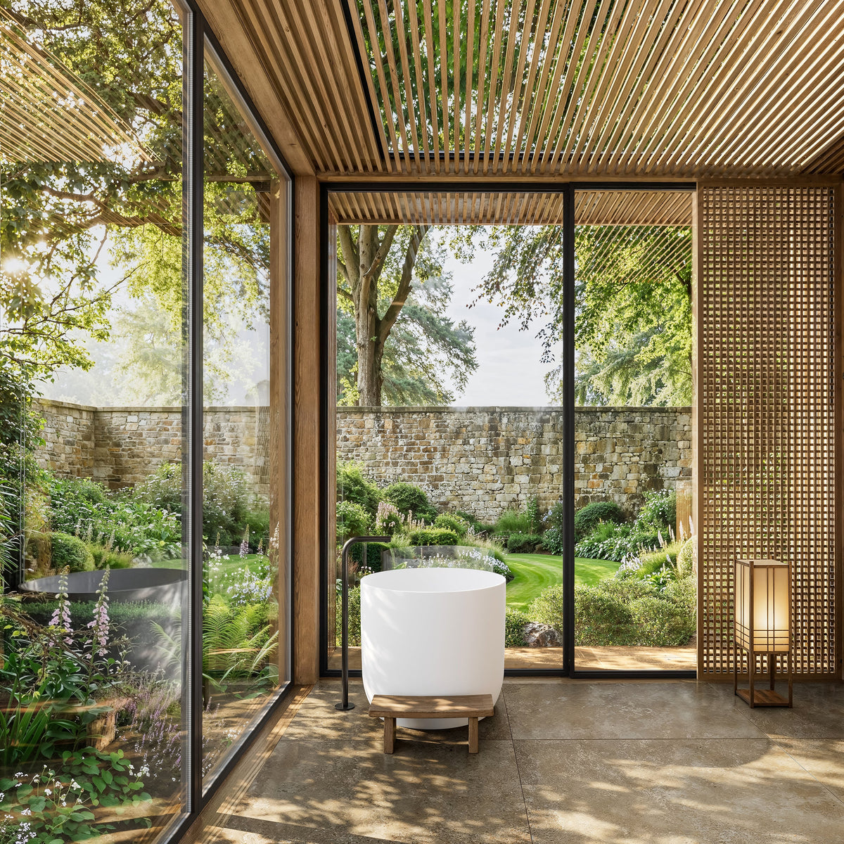 Lusso Light Yu Freestanding Japanese Soaking Bath 760mm