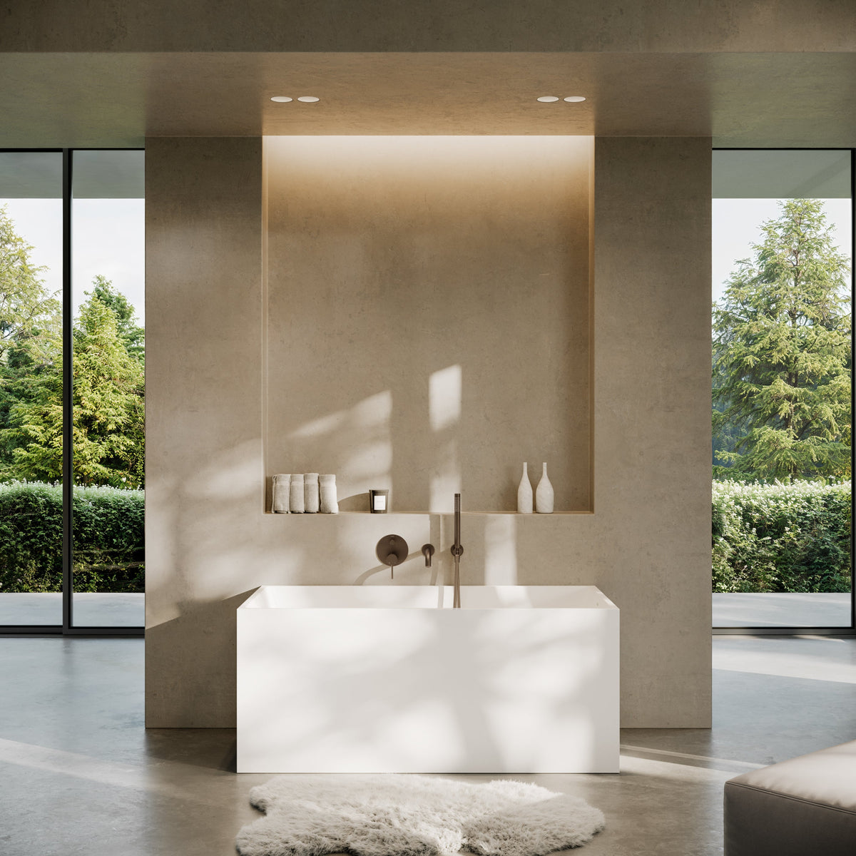 Lusso Light Kube Freestanding  Bath 1400mm