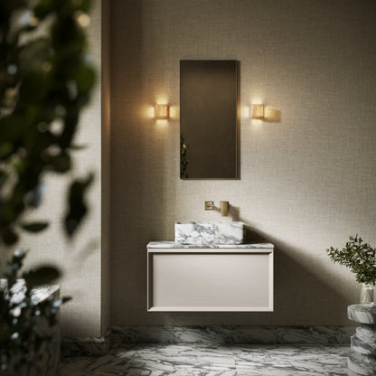 Kudos Arabescato Marble Countertop Basin 455mm