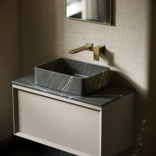 Kudos Pietra Grey Marble Countertop Basin 455mm