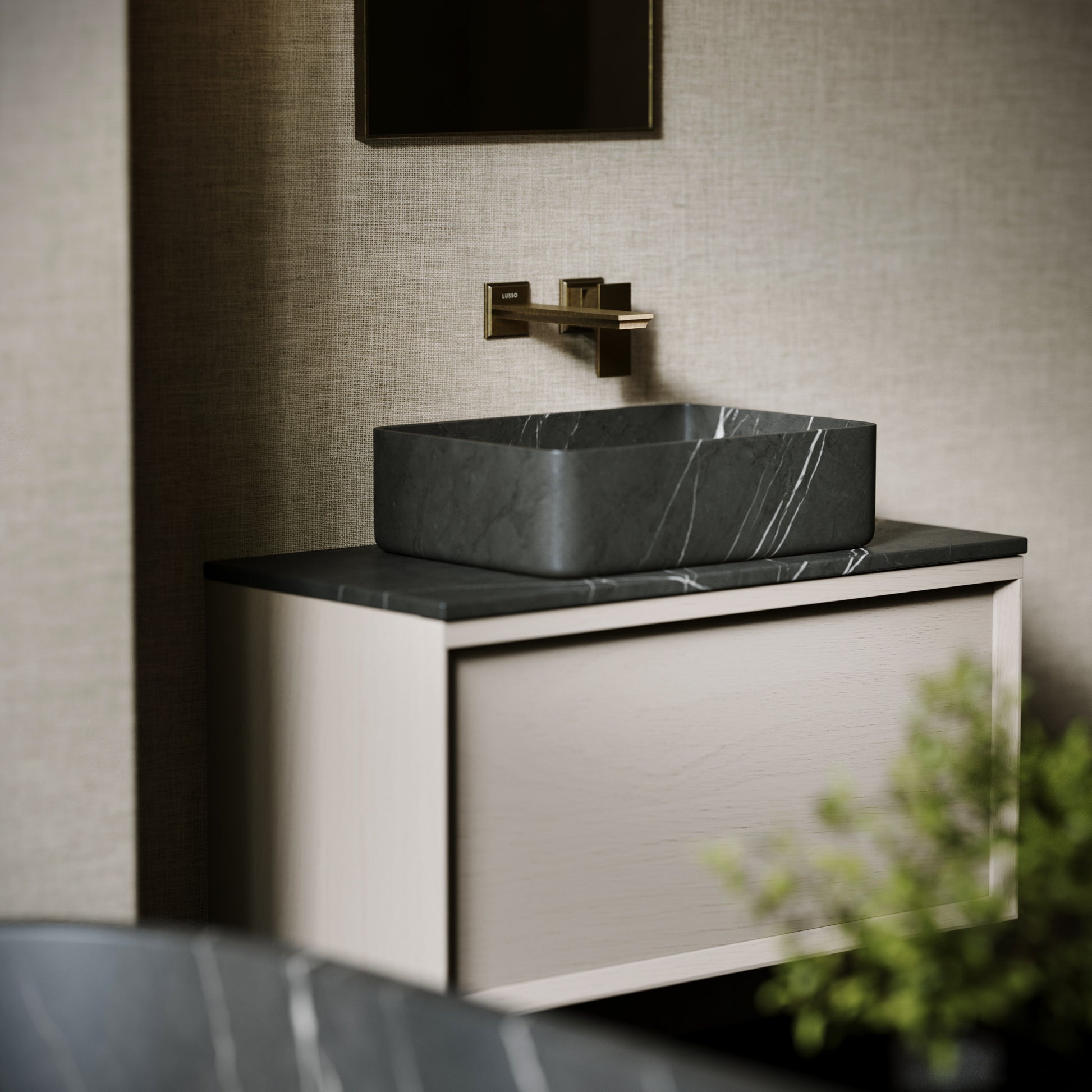 Kudos Pietra Grey Marble Countertop Basin 455mm