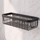 Luxe Matte Black Large Shower Storage Basket