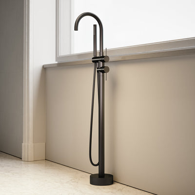 Luxe Deep Bronze Floorstanding Bath Shower Mixer Tap