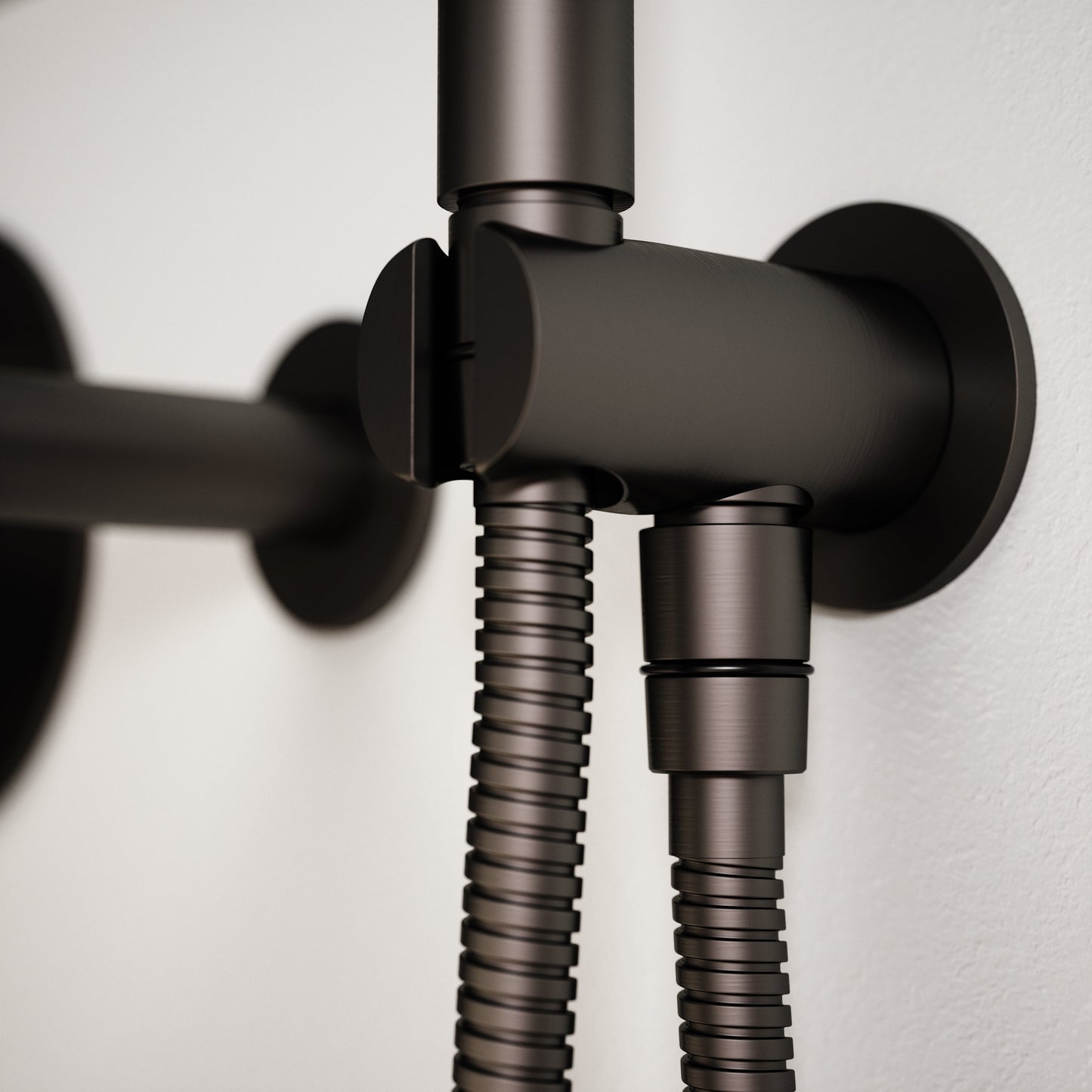 Luxe Deep Bronze Wall Mounted Bath Shower Mixer Tap