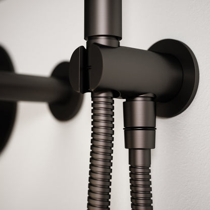 Luxe Deep Bronze Wall Mounted Bath Shower Mixer Tap