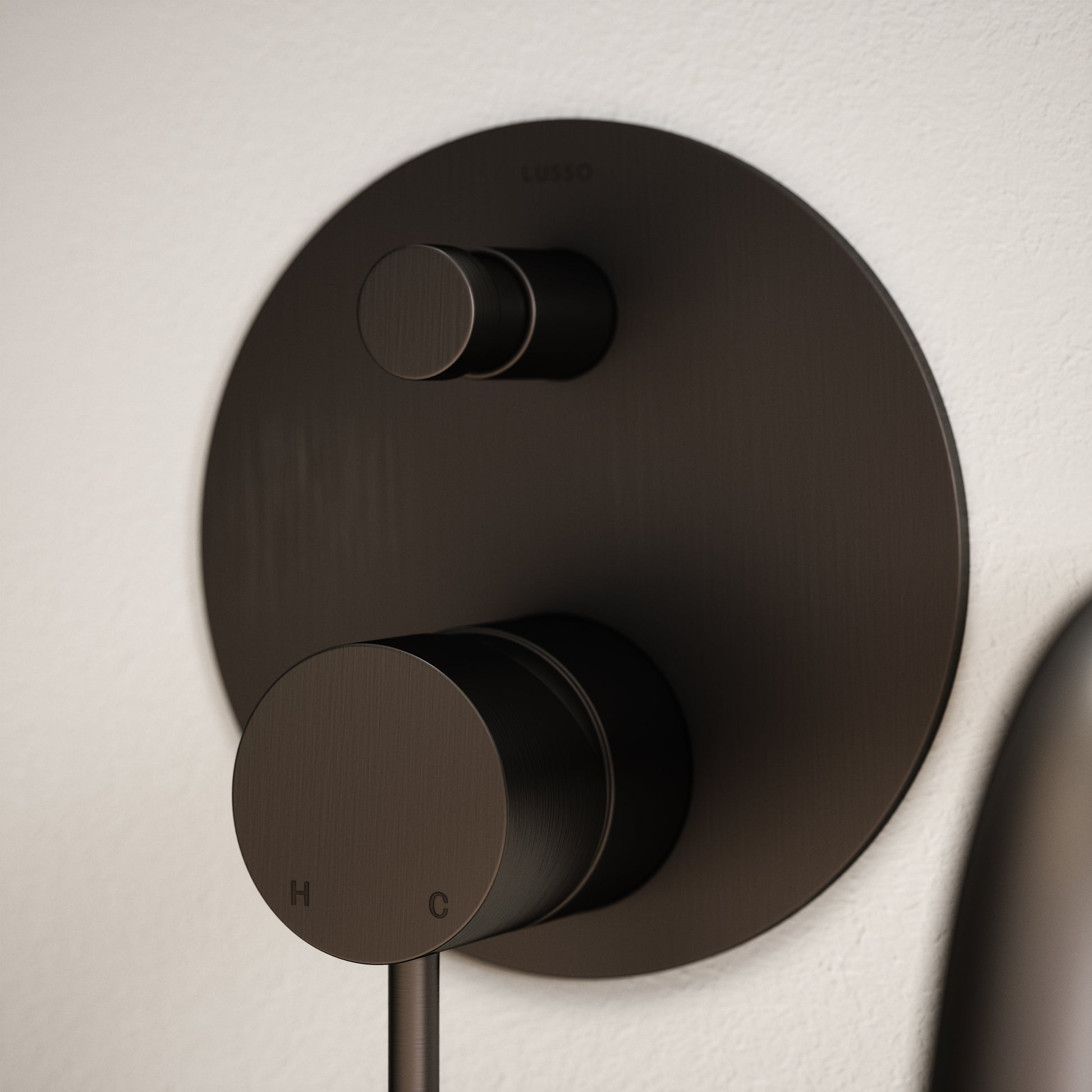 Luxe Deep Bronze Wall Mounted Bath Shower Mixer Tap