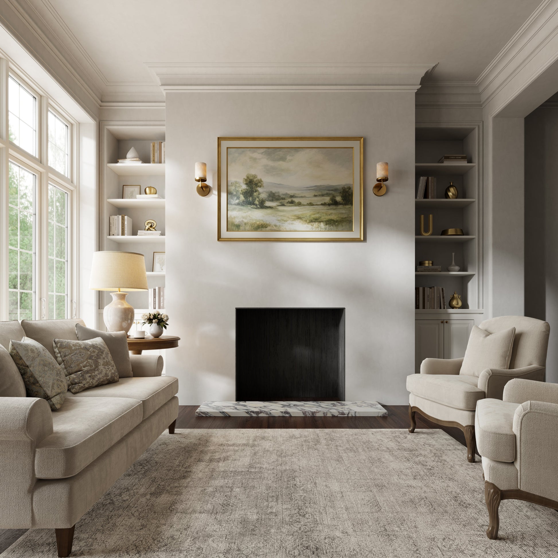 Marais Calacatta Viola Honed Marble Outer Hearth - All Sizes