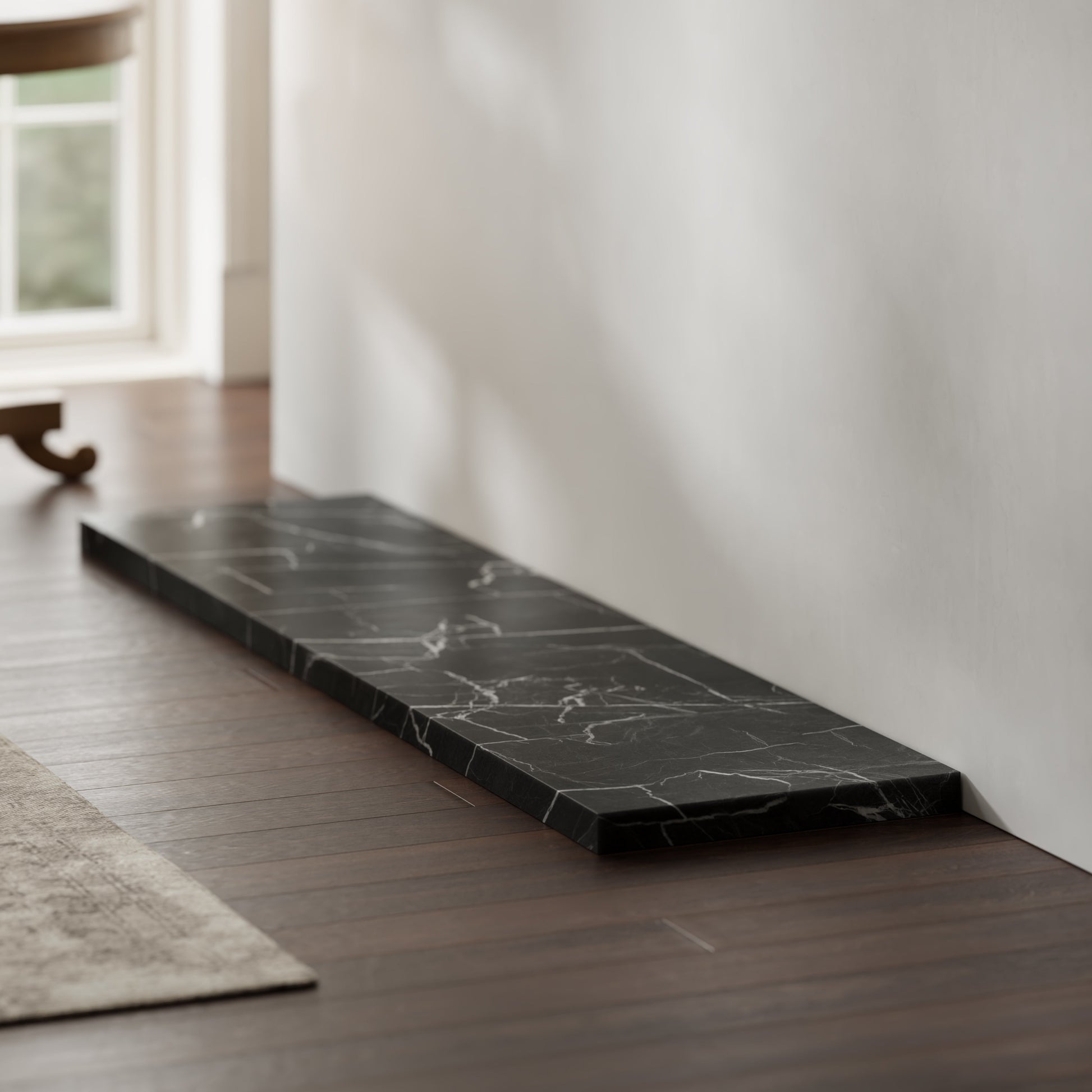 Marais Nero Marquina Honed Marble Outer Hearth - All Sizes