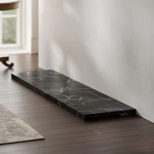 Marais Nero Marquina Honed Marble Outer Hearth - All Sizes
