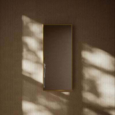 Moode Brushed Gold Mirror 400mm