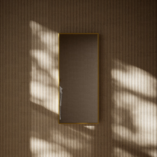 Moode Brushed Gold Mirror 400mm
