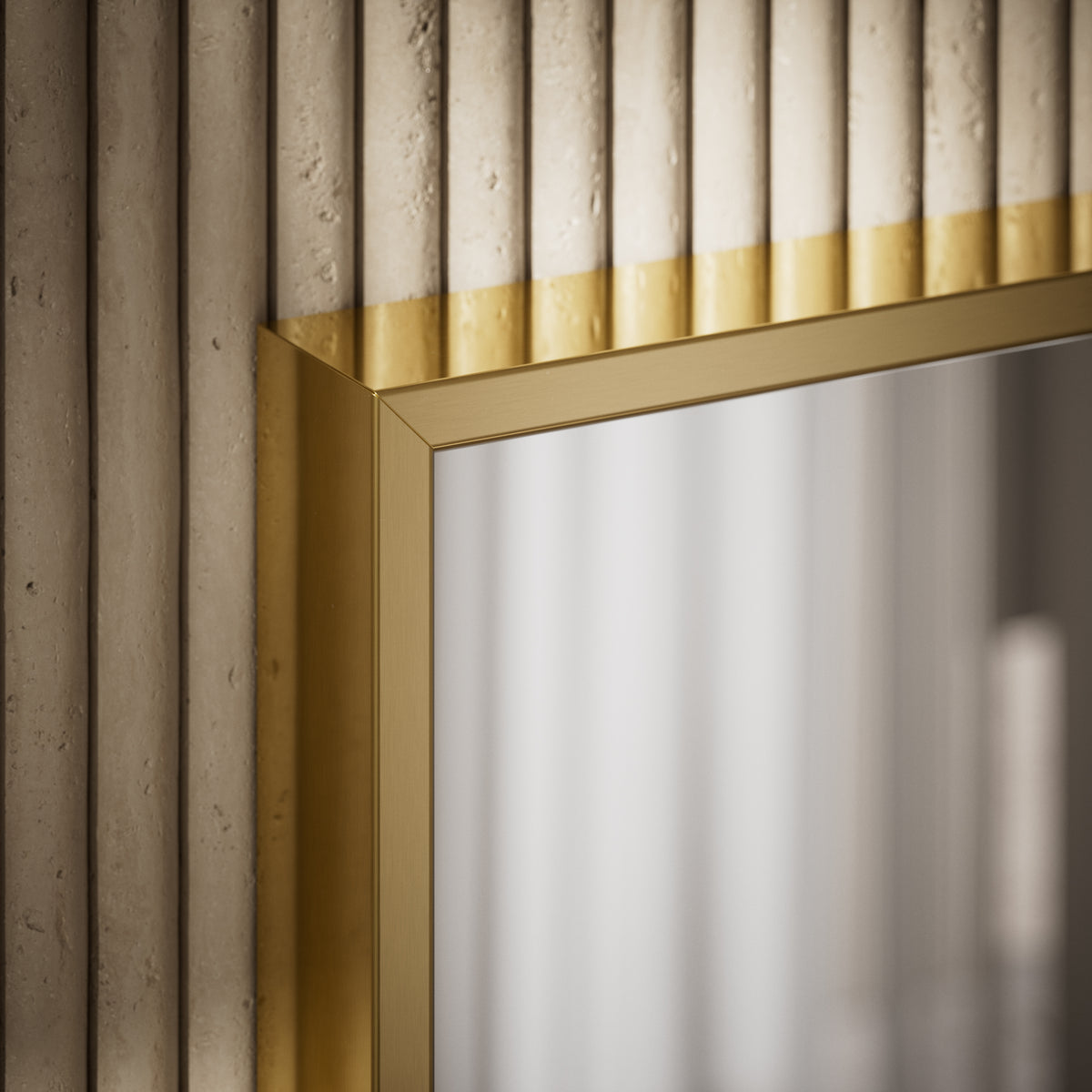 Moode Brushed Gold Mirror 300mm