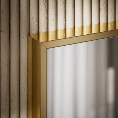 Moode Brushed Gold Mirror 300mm