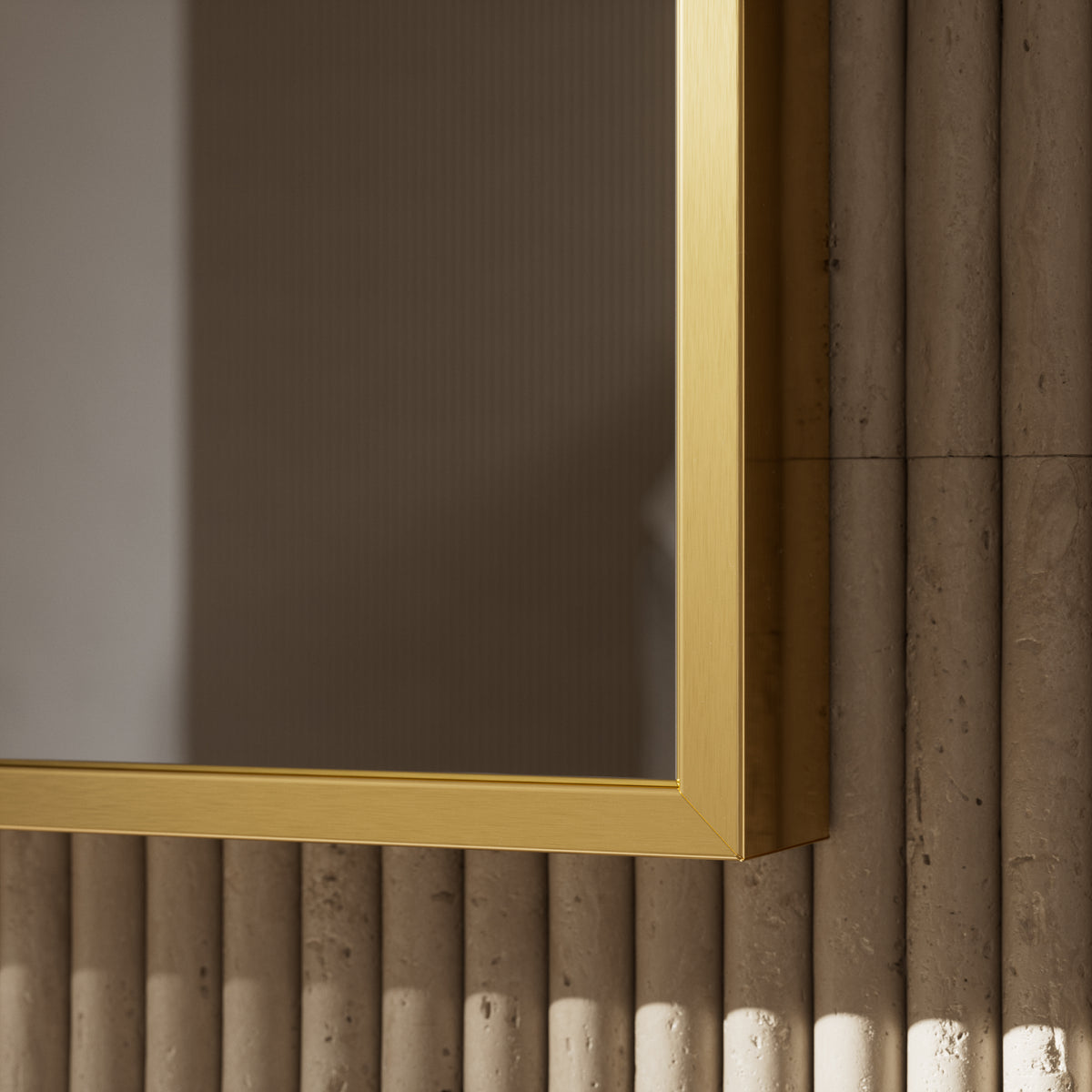 Moode Brushed Gold Mirror 300mm