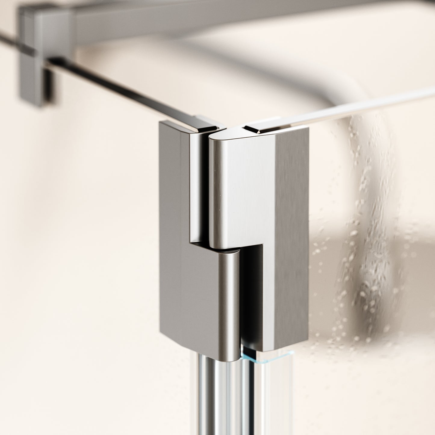 Modular Brushed Stainless Glass Deflector Panel 300mm